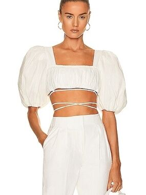 SIMKHAI NWT Lennie Crop Top in Bone l Size M